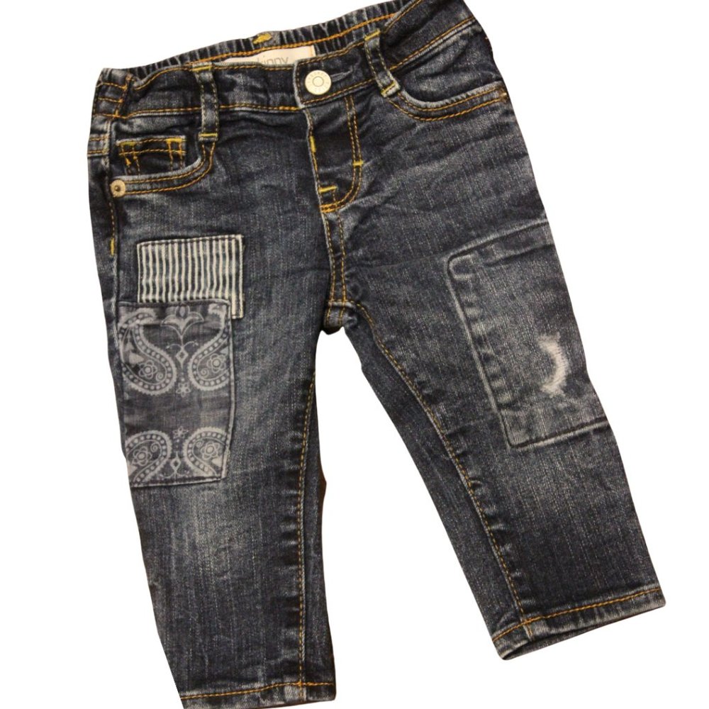 3/$20 🏷  Gymboree Patchwork Jeans Size 6-12m